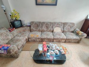 hình ảnh bộ ghế sofa bằng vải cũ tại khương thượng