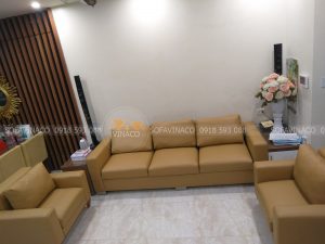 công trình bọc ghế sofa da cao cấp tại dương quảng hàm