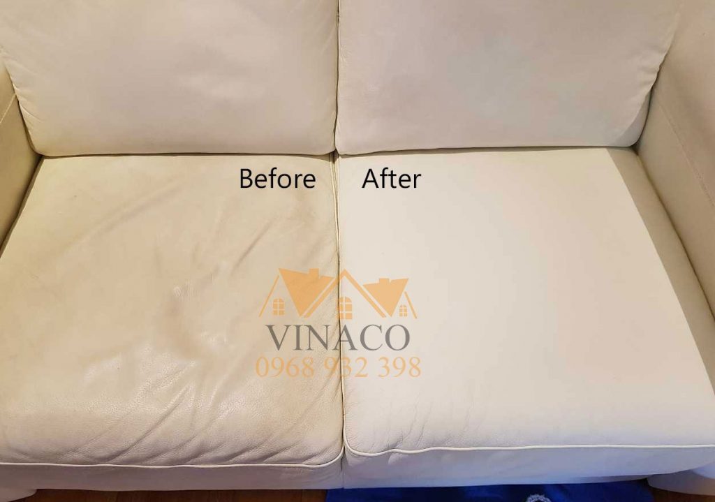Trước và sau khi sử dụng dịch vụ giặt ghế tại Vinaco