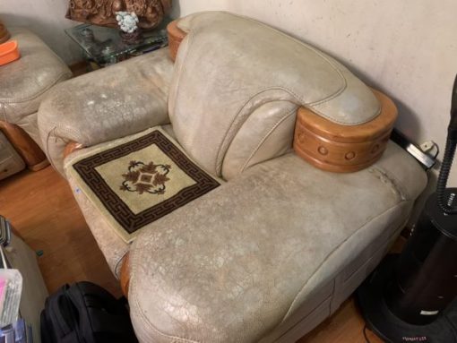 bộ ghế sofa da cũ bẩn tại Bắc Linh Đàm