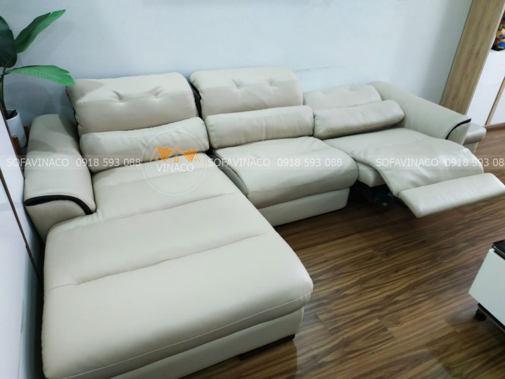 Bộ ghế sofa góc chữ l nhà bác Chung tại Nguyễn Quý đức, Thanh xuân, Hà Nội đã được bọc xong