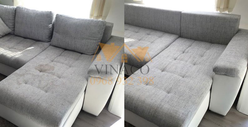 Bộ ghế sofa đã được Vinaco giặt sạch sẽ trực tiếp tại nhà