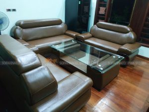công trình bọc ghế sofa da cỡ đại tại hà đông