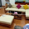 Bộ đệm ghế gỗ sofa l chị Nhung tại Lạc Long Quân, Hà Nội đã hoàn thành