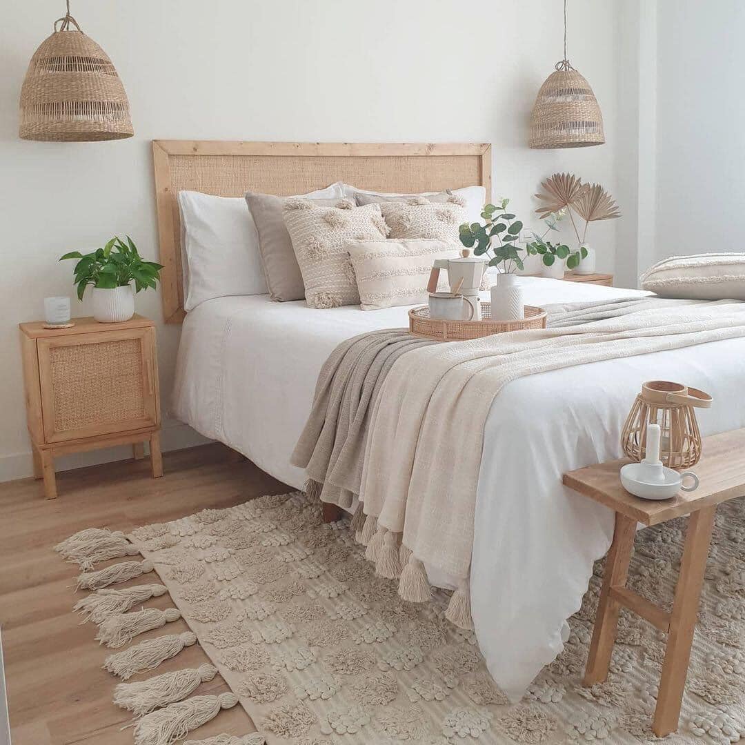 Phòng ngủ với gam màu be hoàn hảo đem đến một không gian đầy sự tinh tế