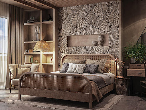 Đưa nội thất giường đan tre vào trang trí không gian