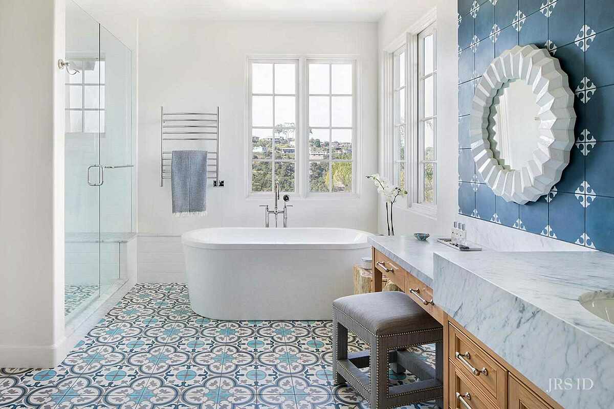 Phòng tắm vứi thiết kế màu sắc nhẹ nhàng