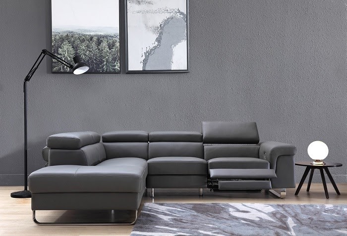Kiểu dáng ghế sofa chất liệu da sang trọng, hiện đại cho không gian