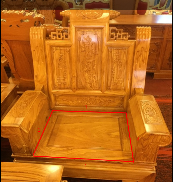 Cách đo ghế Tần thủy Hoàng với kiểu dáng tay hộp 