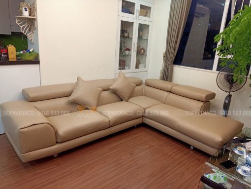 Bộ ghế sofa da của khách hàng tại Hạ Đình, Thanh Xuân, Hà Nội đã bọc hoàn thành