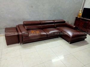 Bọc ghế sofa của gia đình khách tại cụm 1 xã Tân Lập đã được thay bọc mới hoàn toàn
