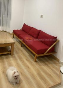 Bộ vỏ đệm mới vô cùng vừa vặn và nổi bật trong phòng khách