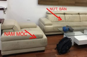 Mặt da bị nứt bám bẩn và khá nhiều vết nấm mốc