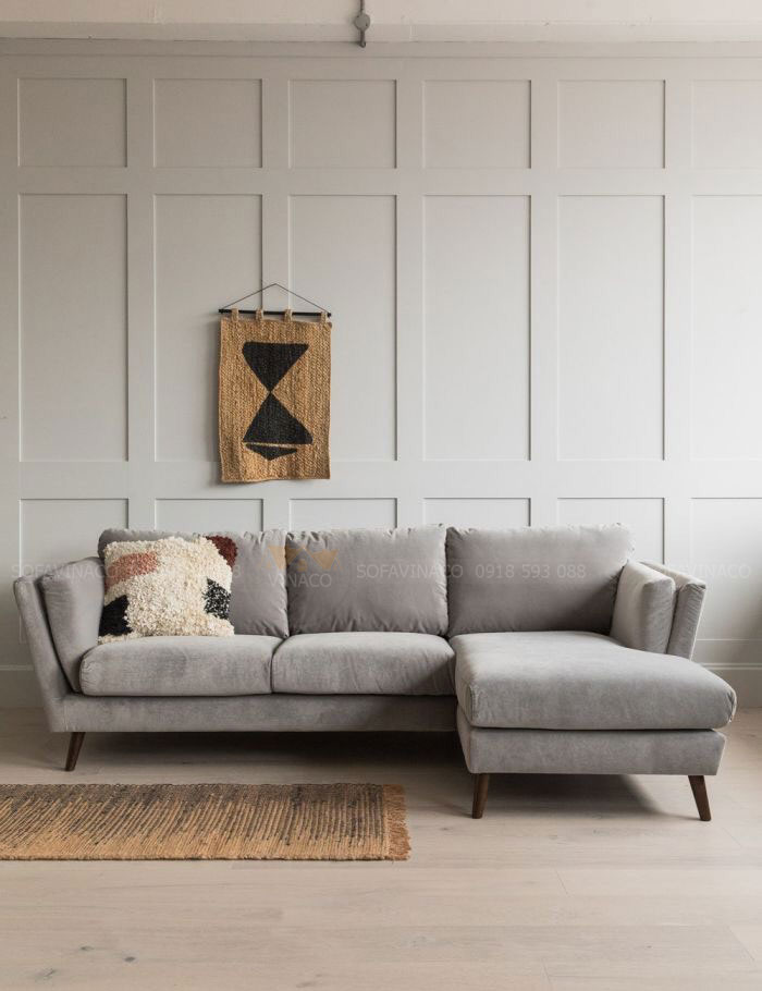 Sofa vải gam màu xám ghi phù hợp không gian