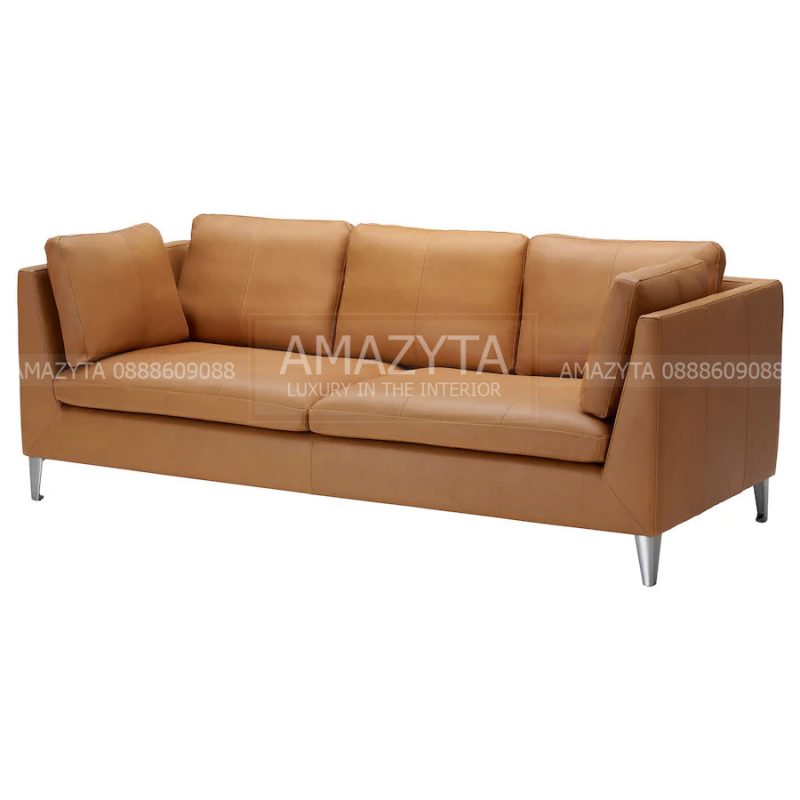 Ghế sofa văng chất liệu da sang trọng, hiện đại cho không gian phòng khách