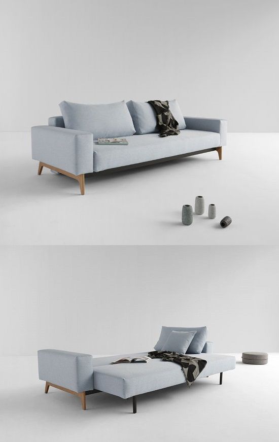 Sofa giường gam màu xanh đẹp, mát mẻ cho không gian