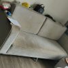 Chiếc ghế sofa vải bám bẩn của khách hàng ở Nguyễn Văn Huyên
