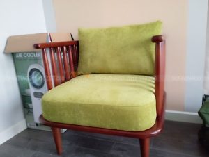 Đệm ghế đơn màu xanh cốm siêu mắt mắt