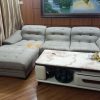 Bộ ghế sofa hiện tại đã được thay đổi snag chất liệu vải chống thấm cho khách tại Long Biên