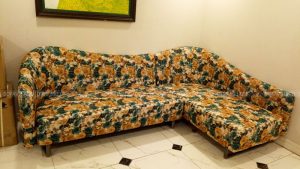Bộ ghế đã được bọc lại vỏ mới do khách tự chọn