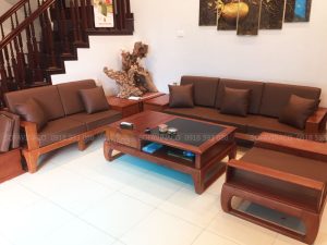 Bộ đệm ghế da mang phong cách hiện đại đã được làm xong cho khách hàng ở Tân Triều