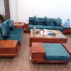 Bộ đệm ghế gỗ vải nhung đã được hoàn thành cho khách hàng ở Nguyễn Lương Bằng