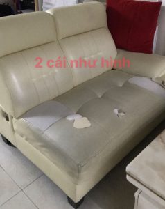 Chiếc ghế sofa cũ của khách hàng ở Vũ Miên