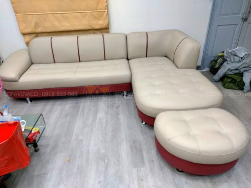 Bộ sofa đã được đổi vỏ bọc mới