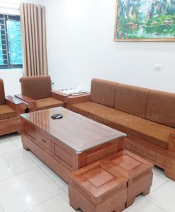Bộ đệm ghế hiện đại màu nâu cùng tông ghế ở Nguyễn Hữu Dực