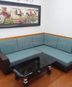 Bộ đệm ghế sofa L đã được hoàn thành cho khách hàng ở Định Công Thượng