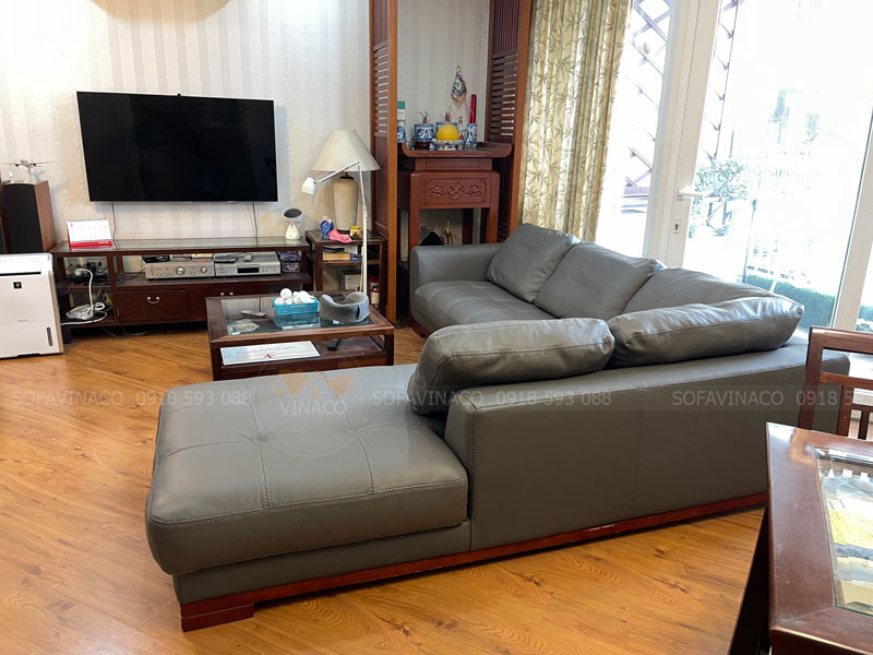 Vinaco đã hoàn thành xuất sắc công trình bọc ghế sofa này