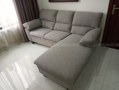 Bộ sofa đã được bọc lại bằng vải