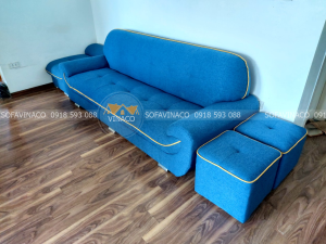 Bọc lại ghế sofa da sang vải cho khách hàng tại Đông Ngạc, Hà Nội