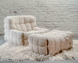 Sofa vải nhung gân