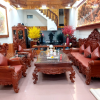 đệm ghế gỗ bọc da cho khách tại Vĩnh Phúc