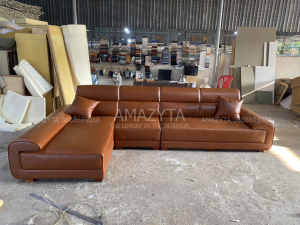 Bộ ghế sofa da sau khi hoàn thiện