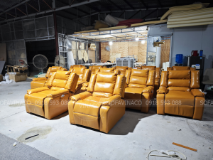 Sofa da thư giãn đã được hoàn thành