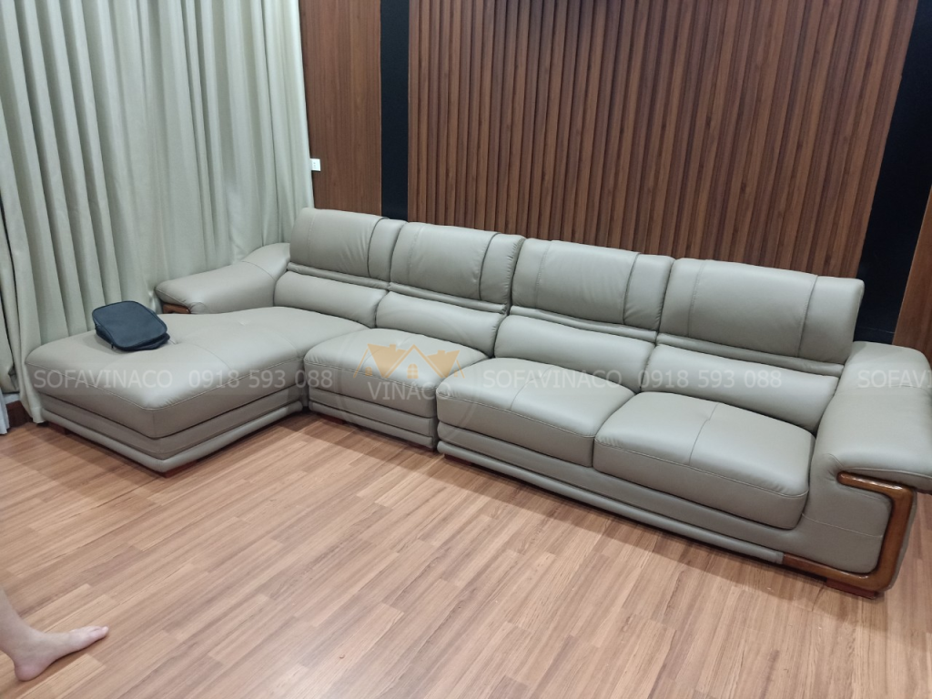 Bọc lại ghế sofa da cho khách hàng tại Hưng Yên