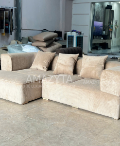 Đóng ghế sofa vải nhung gân