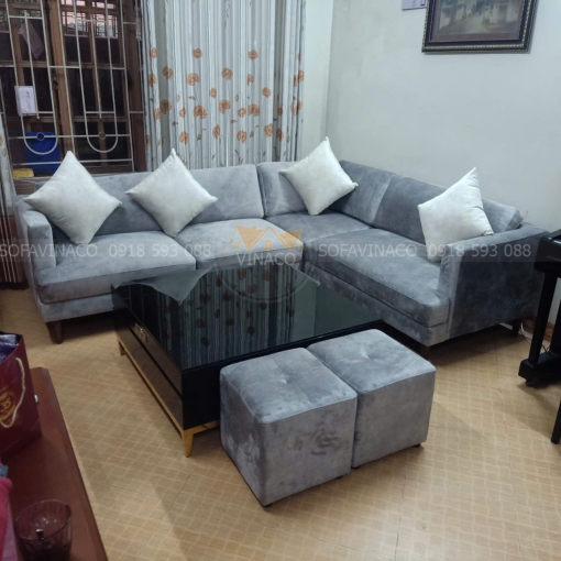 Bọc ghế sofa vải nhung