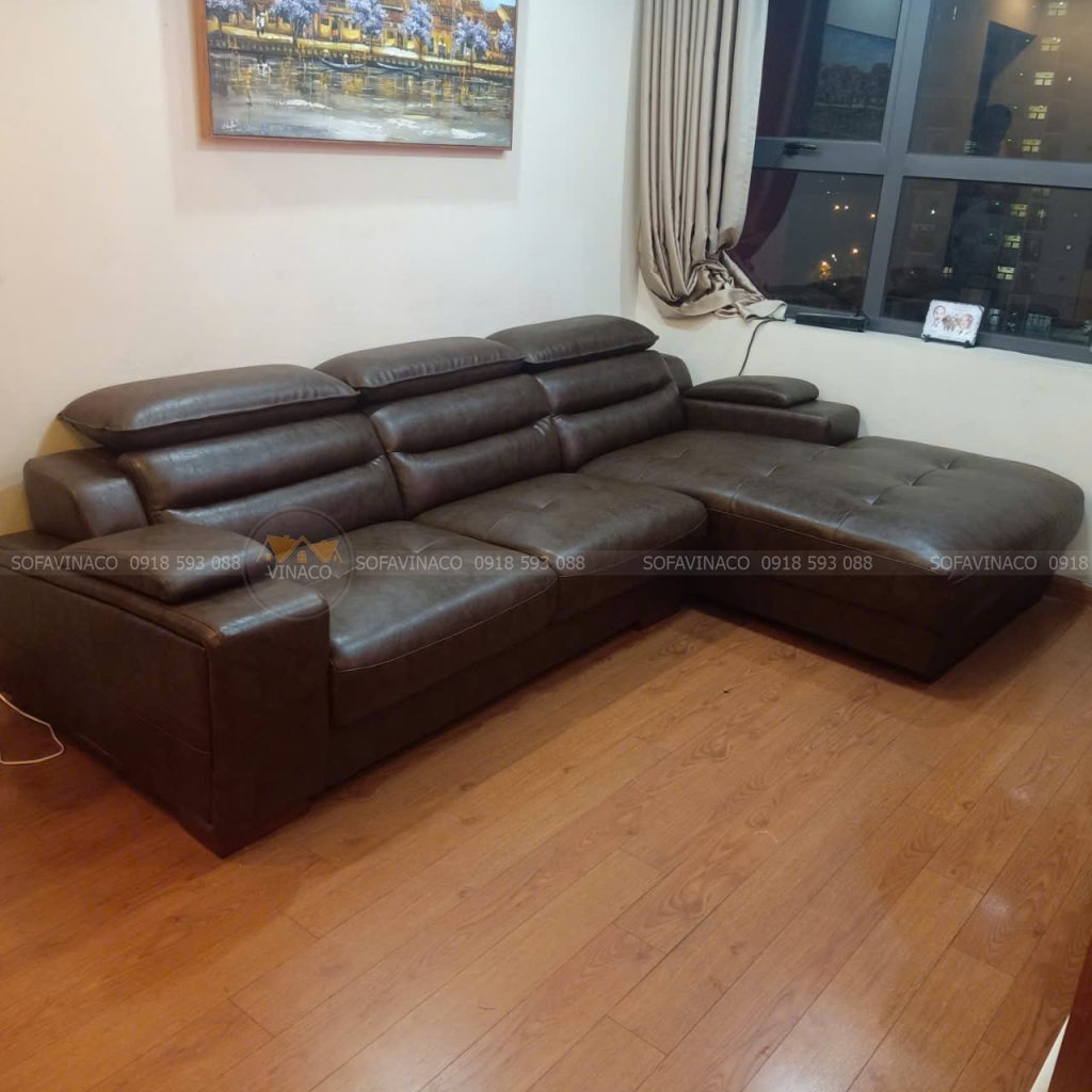 Bọc lại ghế sofa da PU với màu nâu loang độc đáo mới đến sự mới lạ 