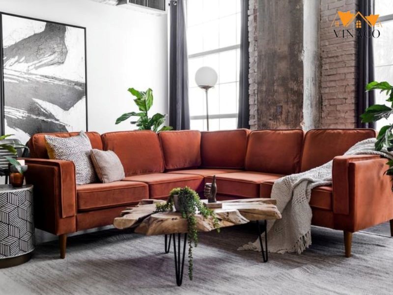 Bọc ghế sofa theo phong cách Vintage hot trend 2024