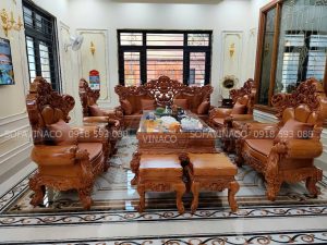 Đệm cốt gỗ bọc da