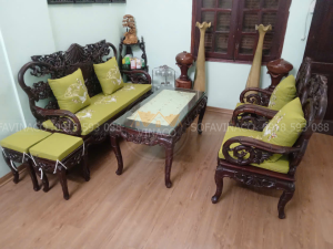 Đệm ghế gỗ thêu hình hạc