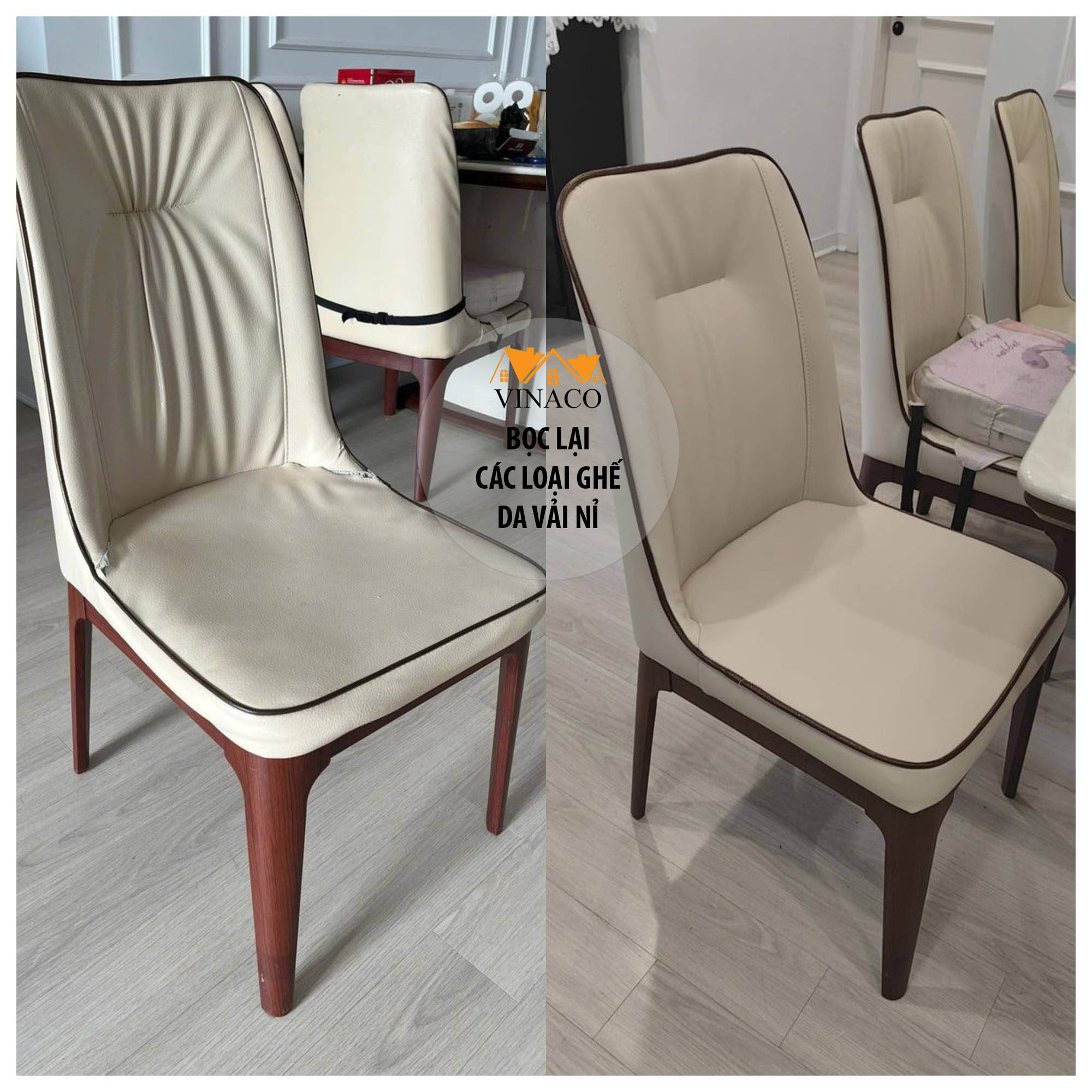 Bọc ghế da bàn ăn tại Hà Nội
