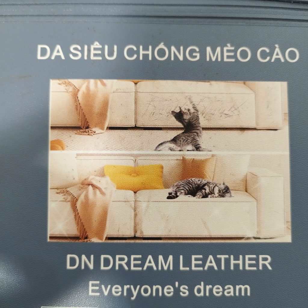 Mẫu da siêu chống mèo cào ghế sofa siêu chất lượng
