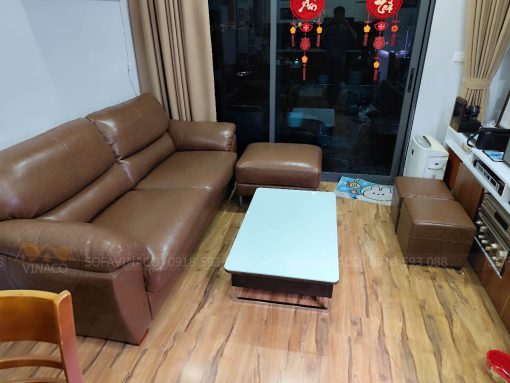 Hoàn thành công trình bọc ghế sofa da tại Hà Nội