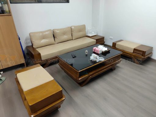 Giao hàng tới tận tay khách hàng bộ đệm ghế sofa được làm bằng da siêu đẹp và vừa vặn tại Cầu Giấy