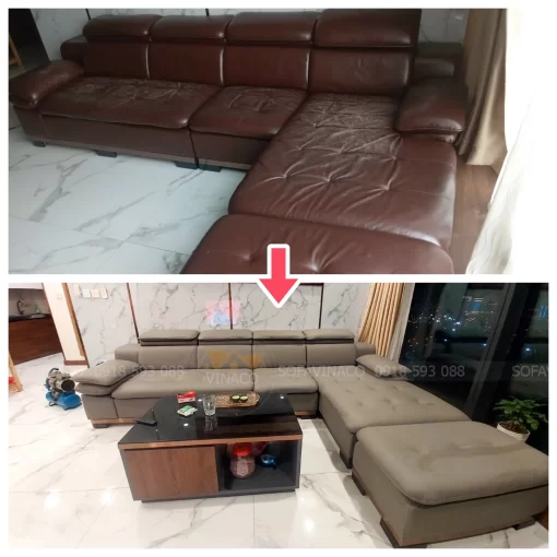 Bọc ghế sofa tại nhà ở KDT Văn Khê