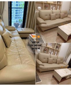 bộ ghế sofa trước và sau khi bọc lại tại Hà Nội